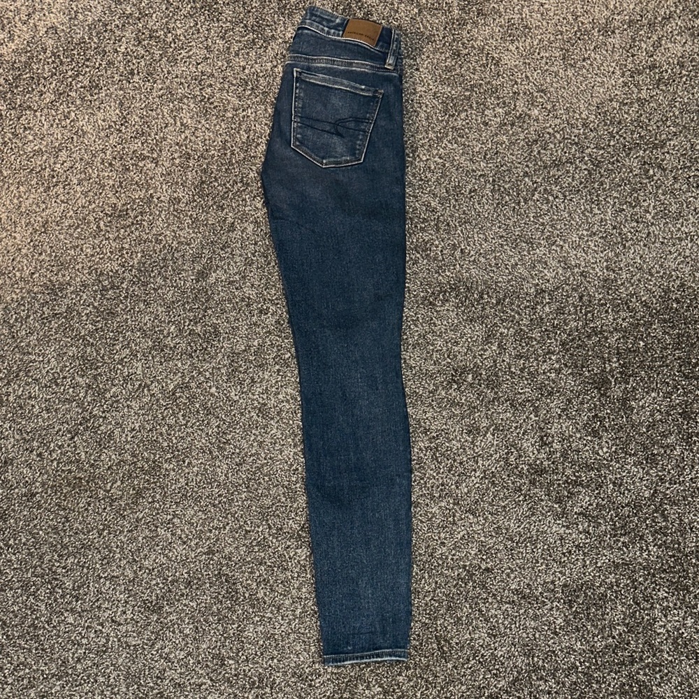 American Eagle Outfitters Denim Jeans with Leather Patch